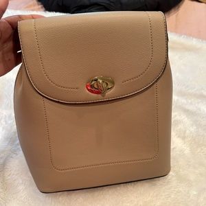 Tan Girls/Womens backpack purse
